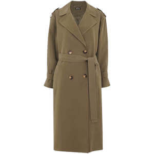 Whistles Khaki Riley Trench Coat